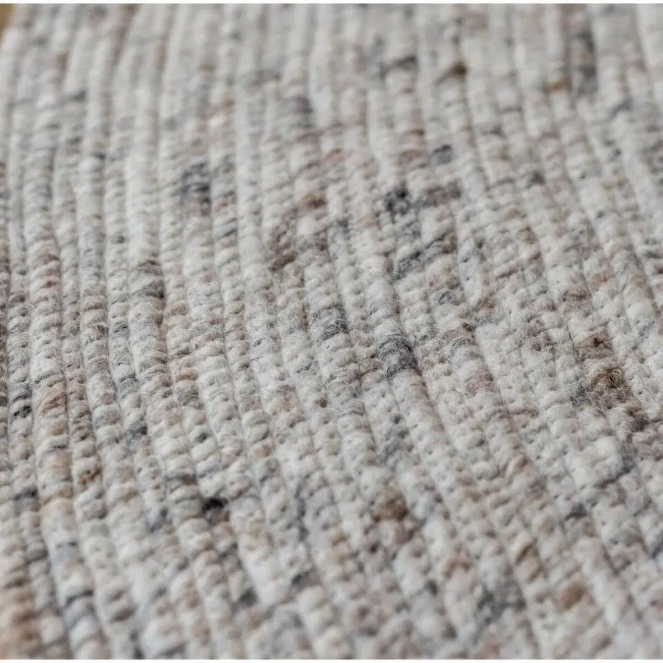 Interieur05 rond vloerkleed Gapo beige/wit - 220 x 220 cm