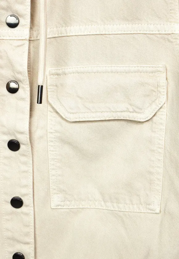 Softe Hoodie Denimjacke - soft smooth sand wash
