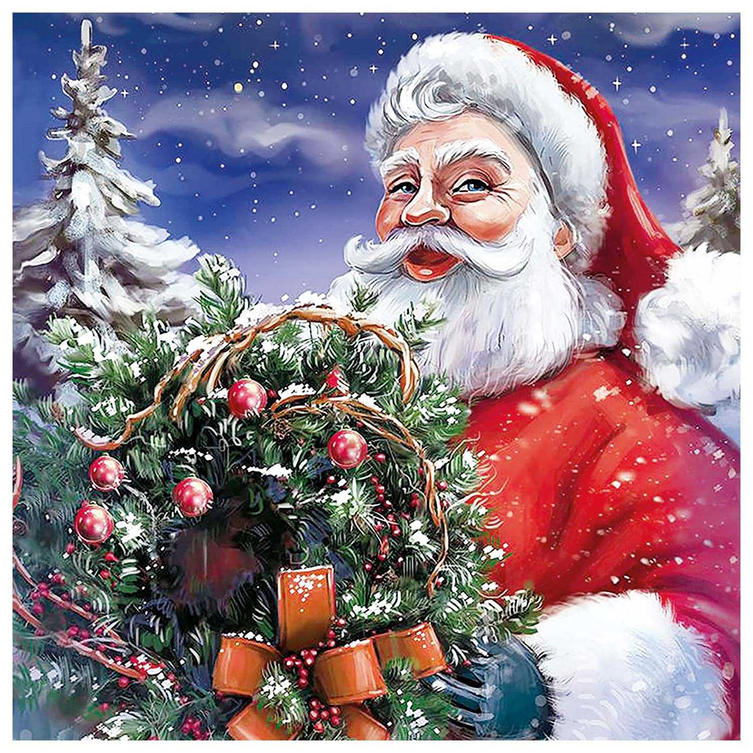 Diamond Painting Weihnachten Karten-Set mit Umschlägen 4er