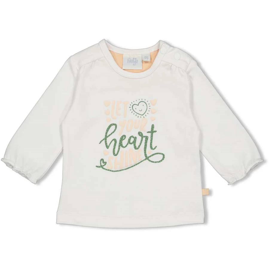 Feetje Longsleeve Shine Hearts weiß