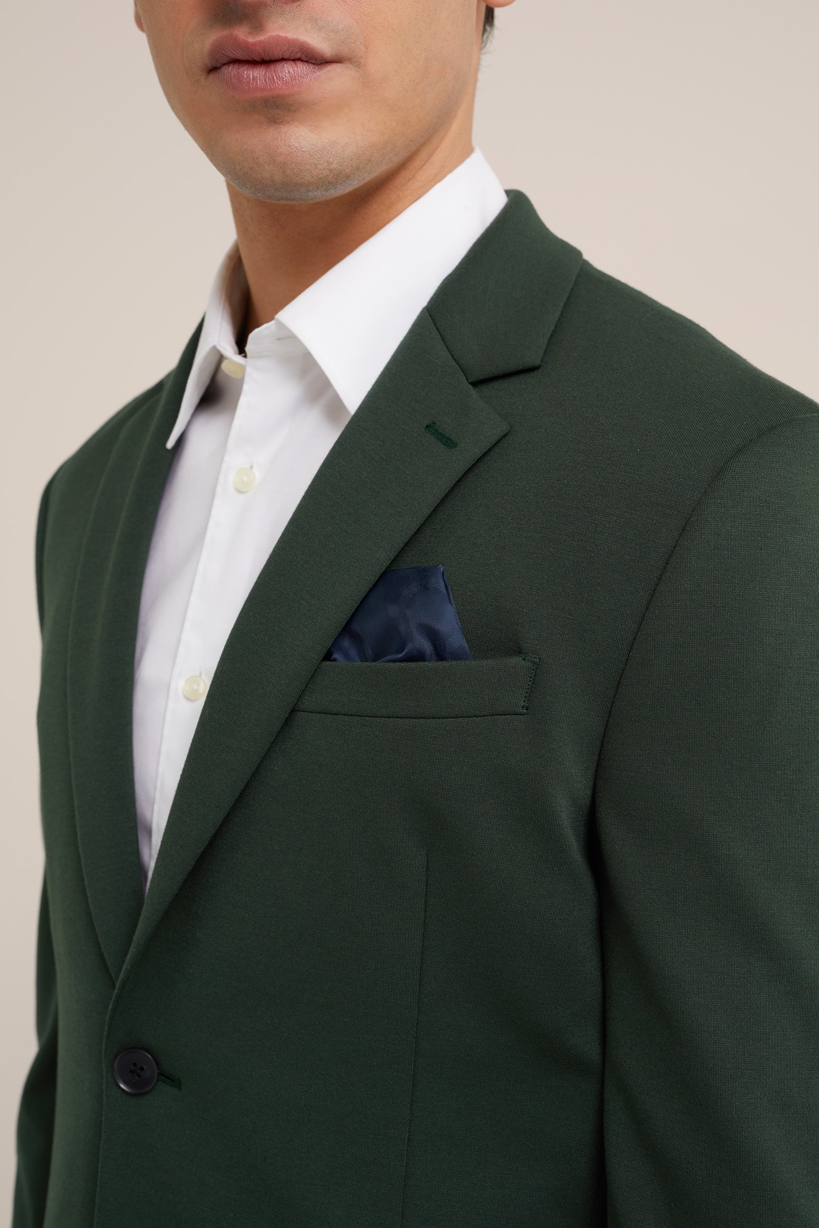 slim fit blazer Van Gils Donkergroen