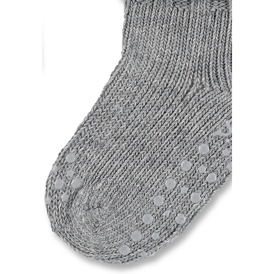 Sterntaler ABS-Krabbelsöckchen Wolle silber melange