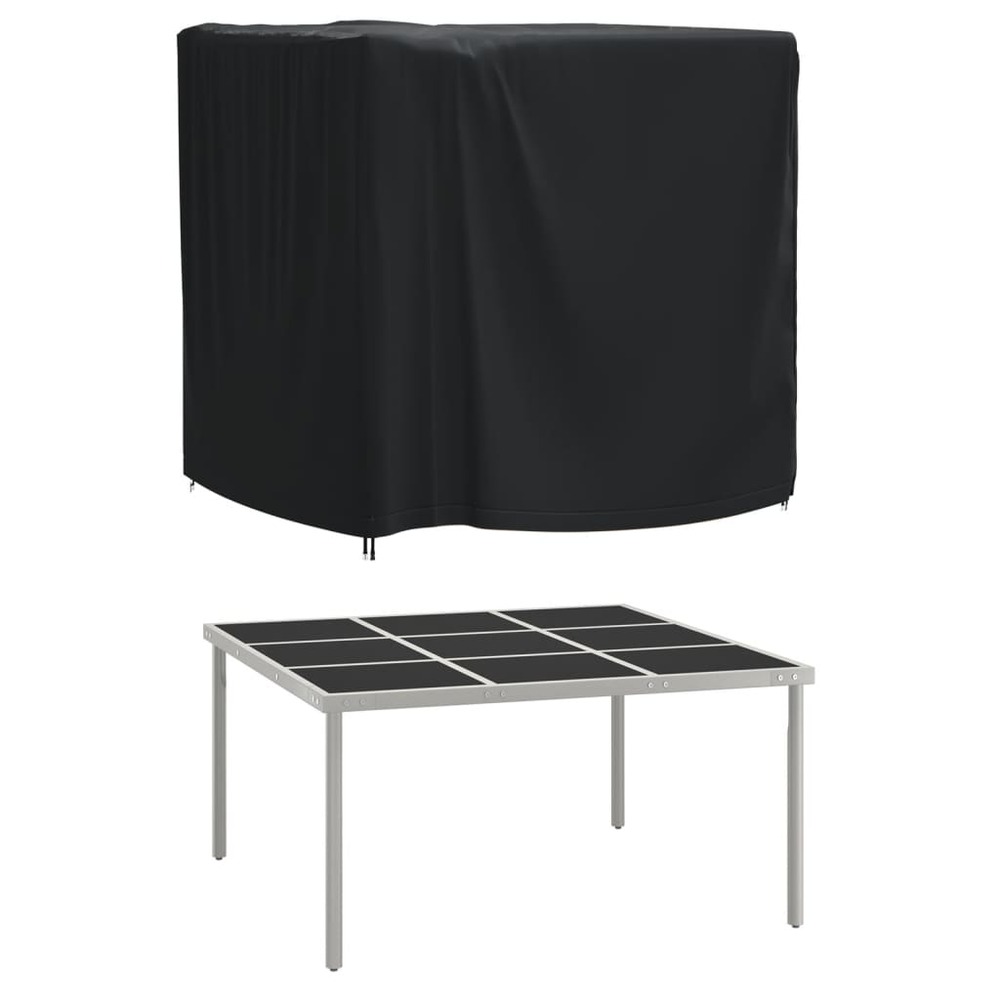 Housse de salon de jardin noir 116x100x120 cm imperméable 420d