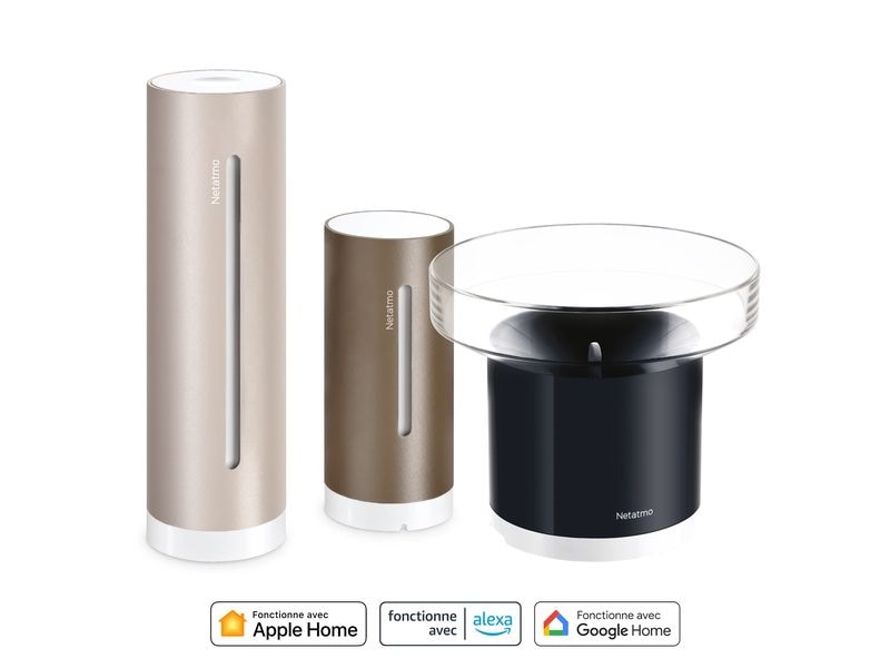 Netatmo Wetterstation 2nd Gen   Regenmesser Rain Pack mit Smarter Wetterstation ORIGINAL 2. Generation   zusätzlicher Regenmesser – Sand