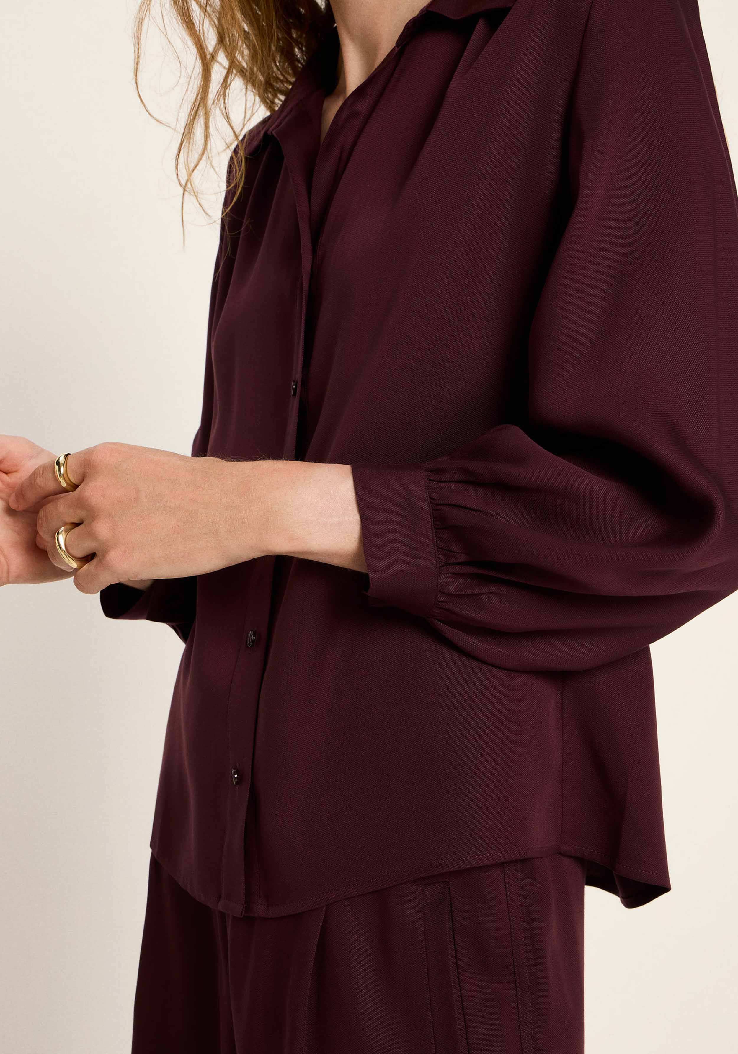 Lanius Hemdbluse Bordeaux