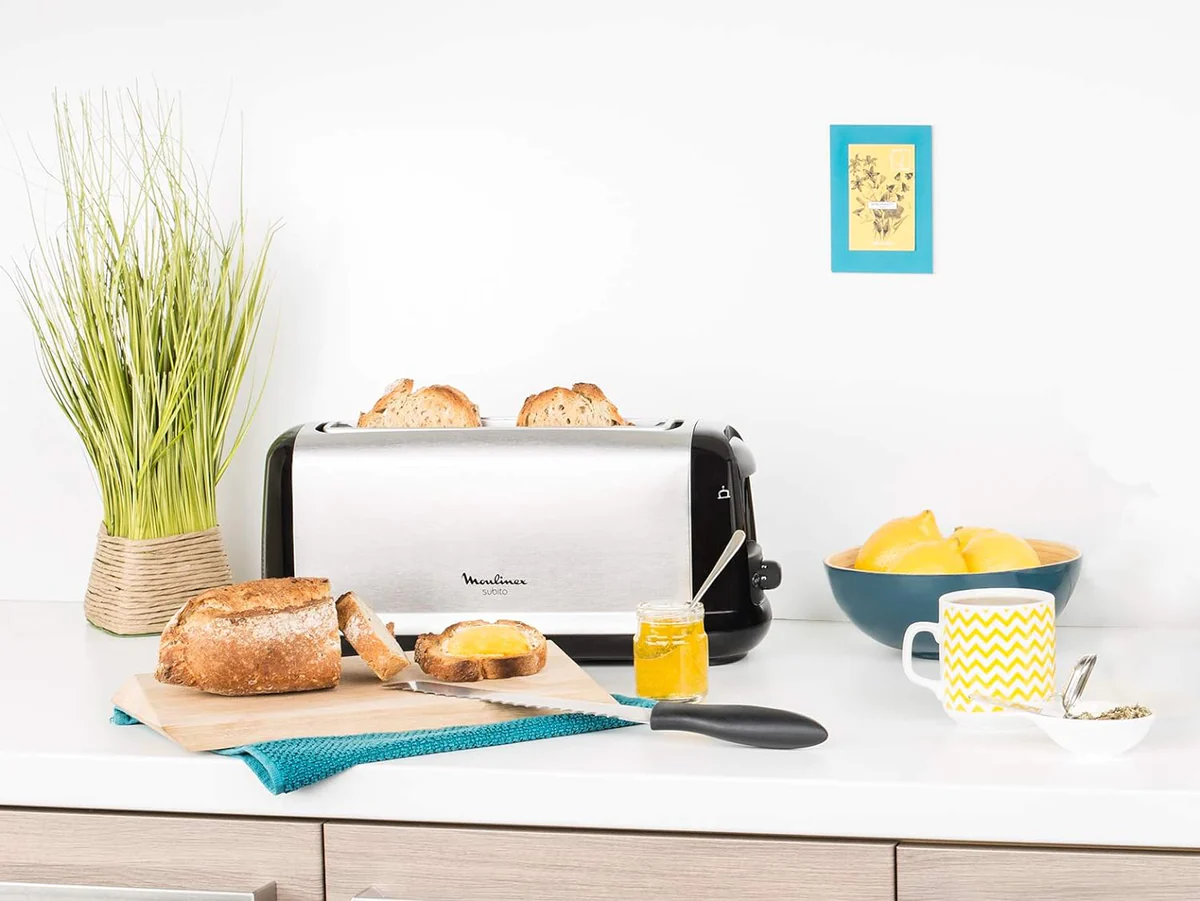 grille pain avec 1 fente 800W gris noir Moulinex