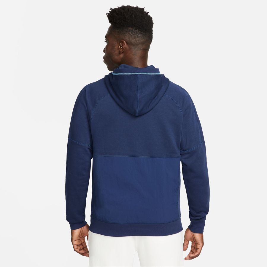 Angleterre Sweat à Capuche Fleece Travel - Bleu/Bleu