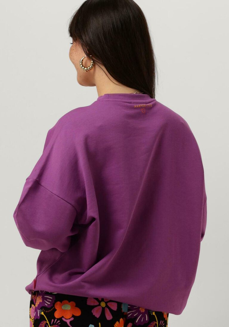 HARPER & YVE paarse harper & yve sweater logo-sw
