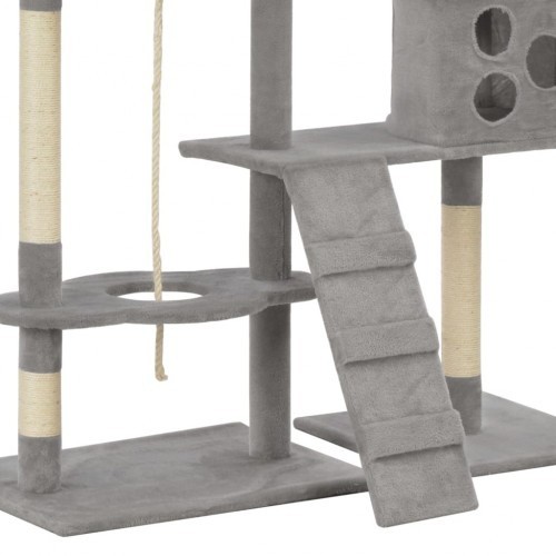 Arranhador para gatos com postes, cinza