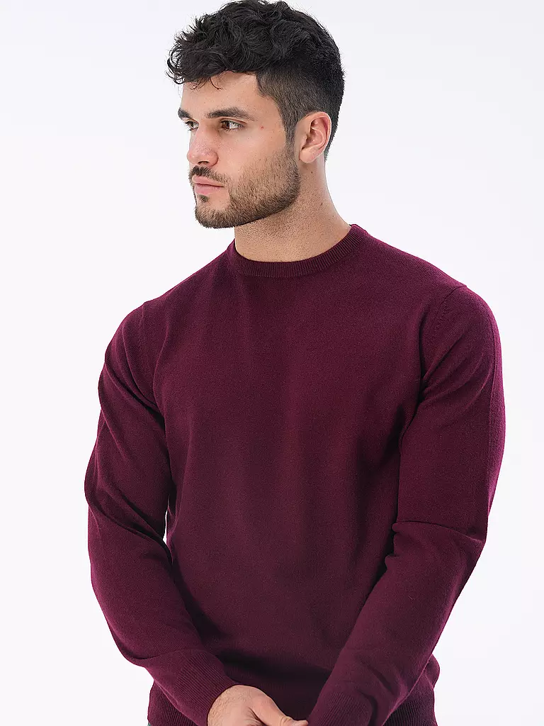 TOM RUSBORG Kaschmir Pullover dunkelrot