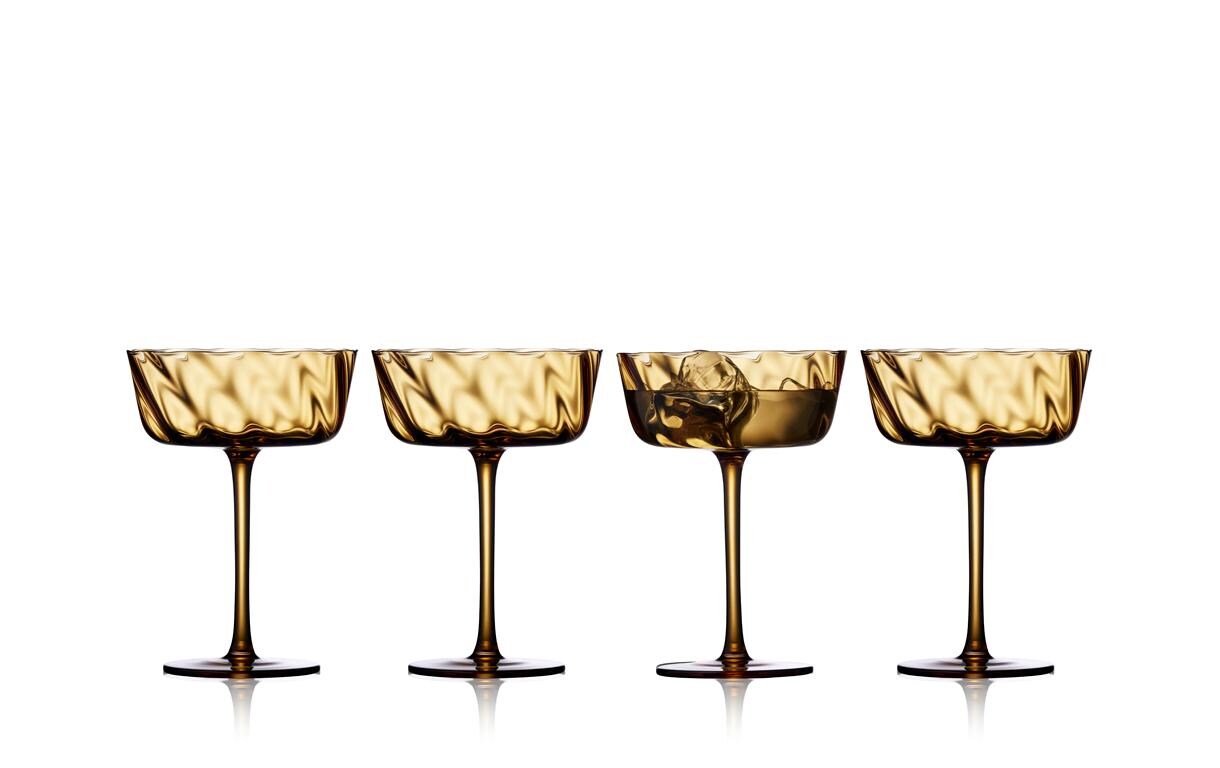 Champagnerglas Vienna Braun, 4 Stück, 30 clElegantes Champagnergläser Set