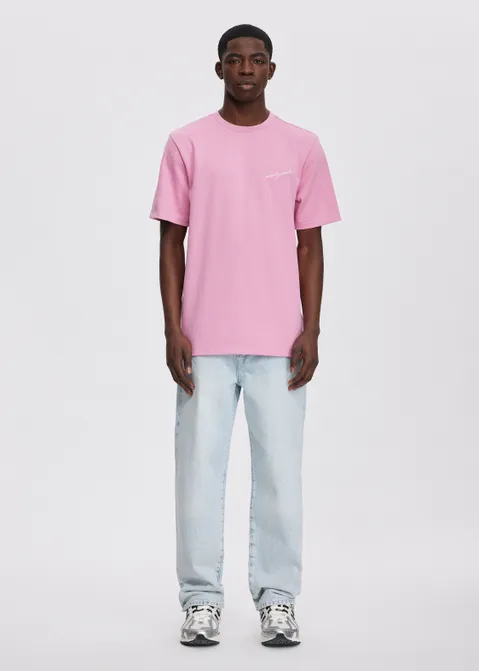 T-shirt met tekst print roze (ROS)