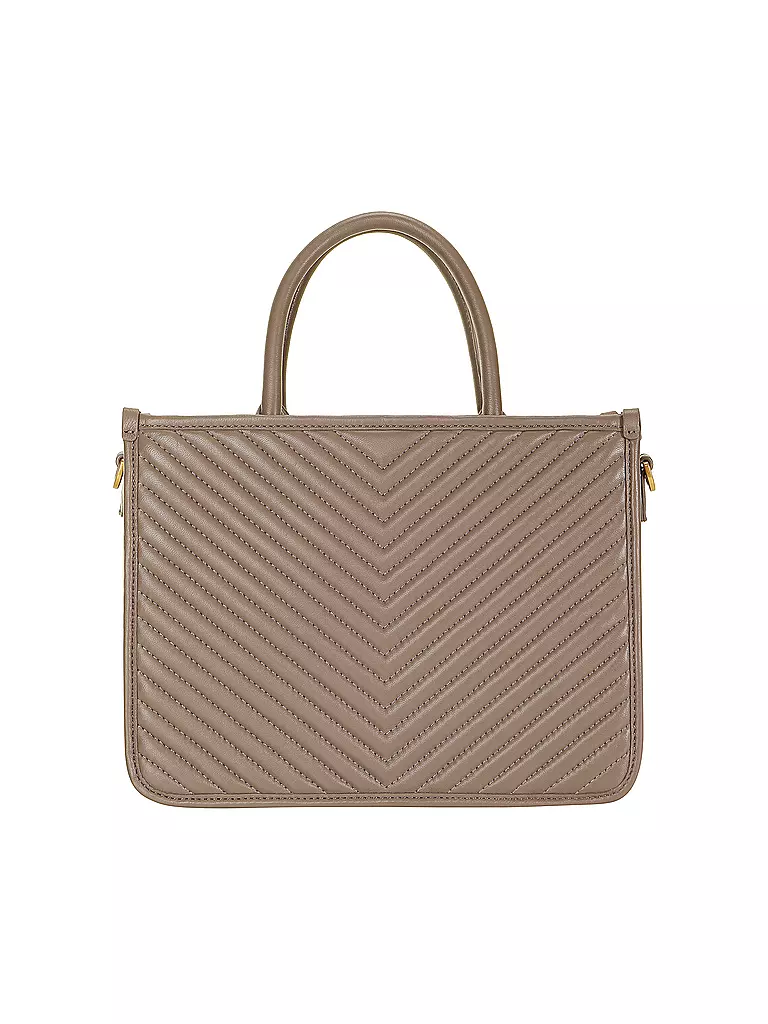 LES VISIONNAIRES Ledertasche - Tot Bag LENA QUILTING camel