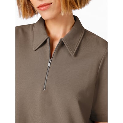 Damen-Polokleid, Mittelbraun