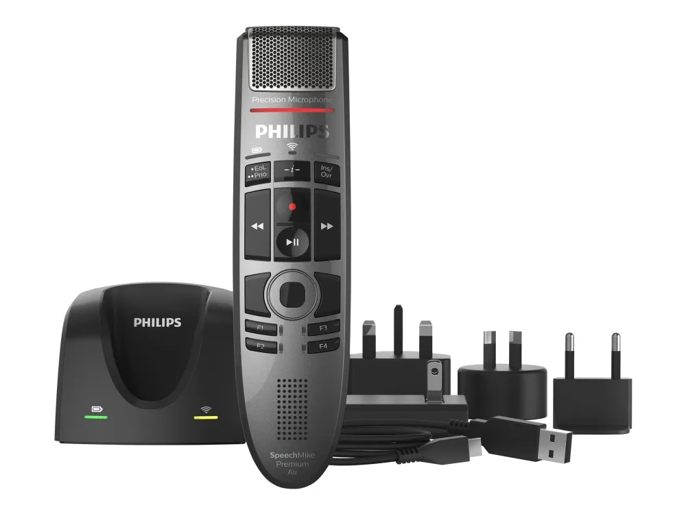 Philips SpeechMike Premium Air SMP4000 - SMP4000 Series - højttalermikrofon - USB - mørkegrå perlemetallisk