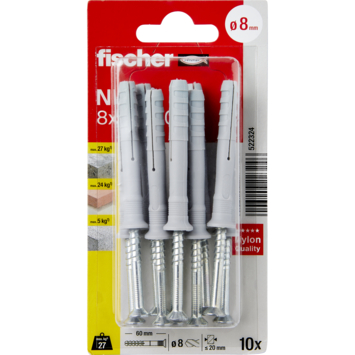 Fischer Slagplug 8x60 mm 10 stuks
