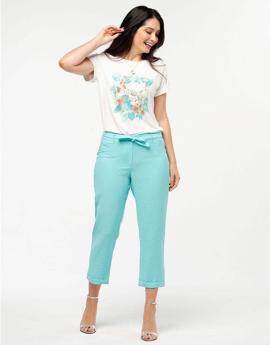T-shirt écru imprimé