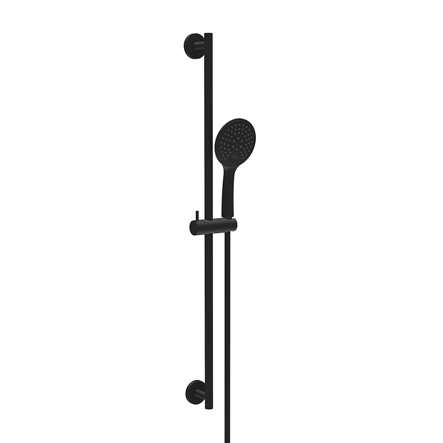 Mueller Black glijstangset met 3 standen handdouche zwart mat