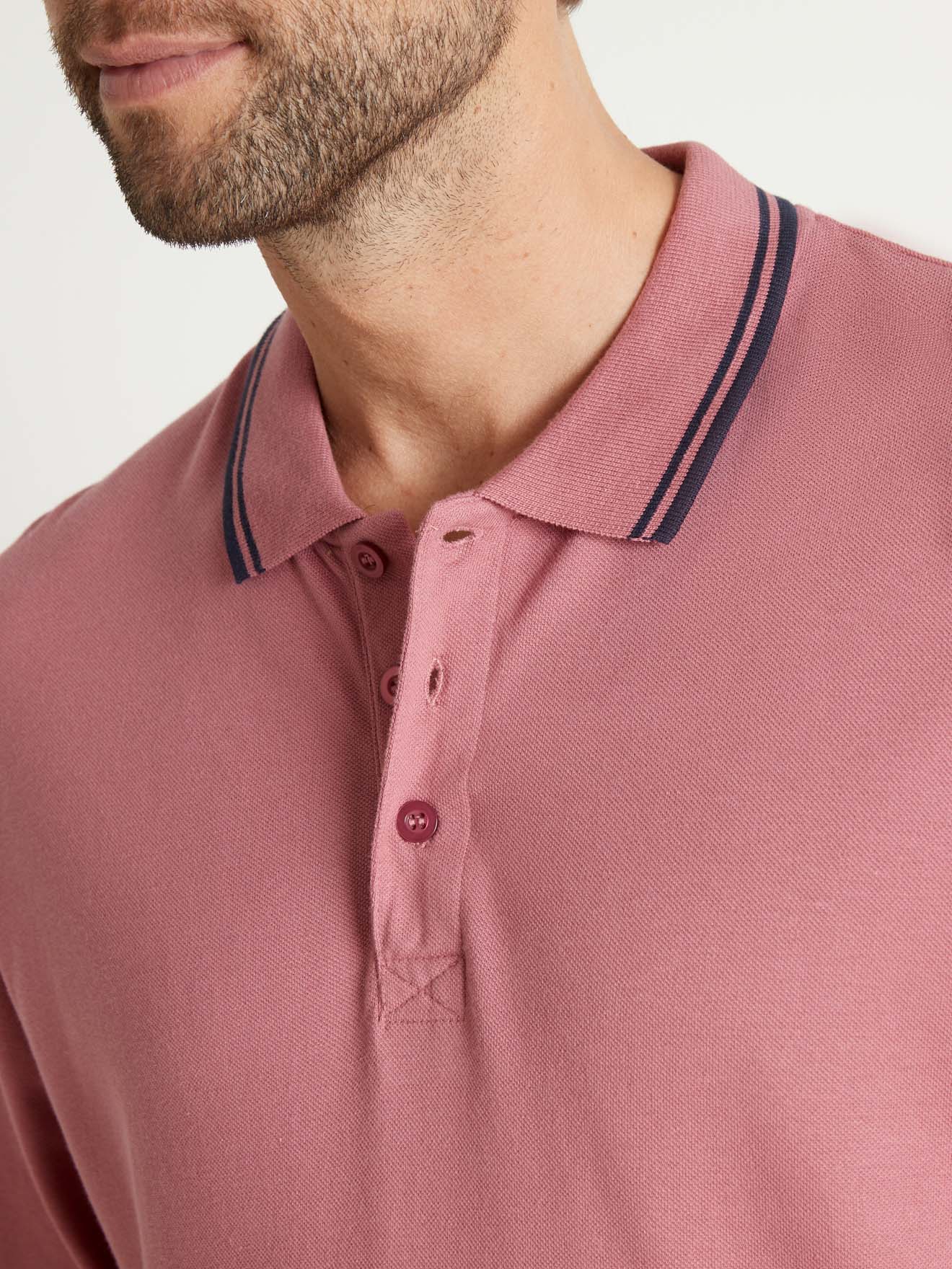 Polo manches longues maille piquée