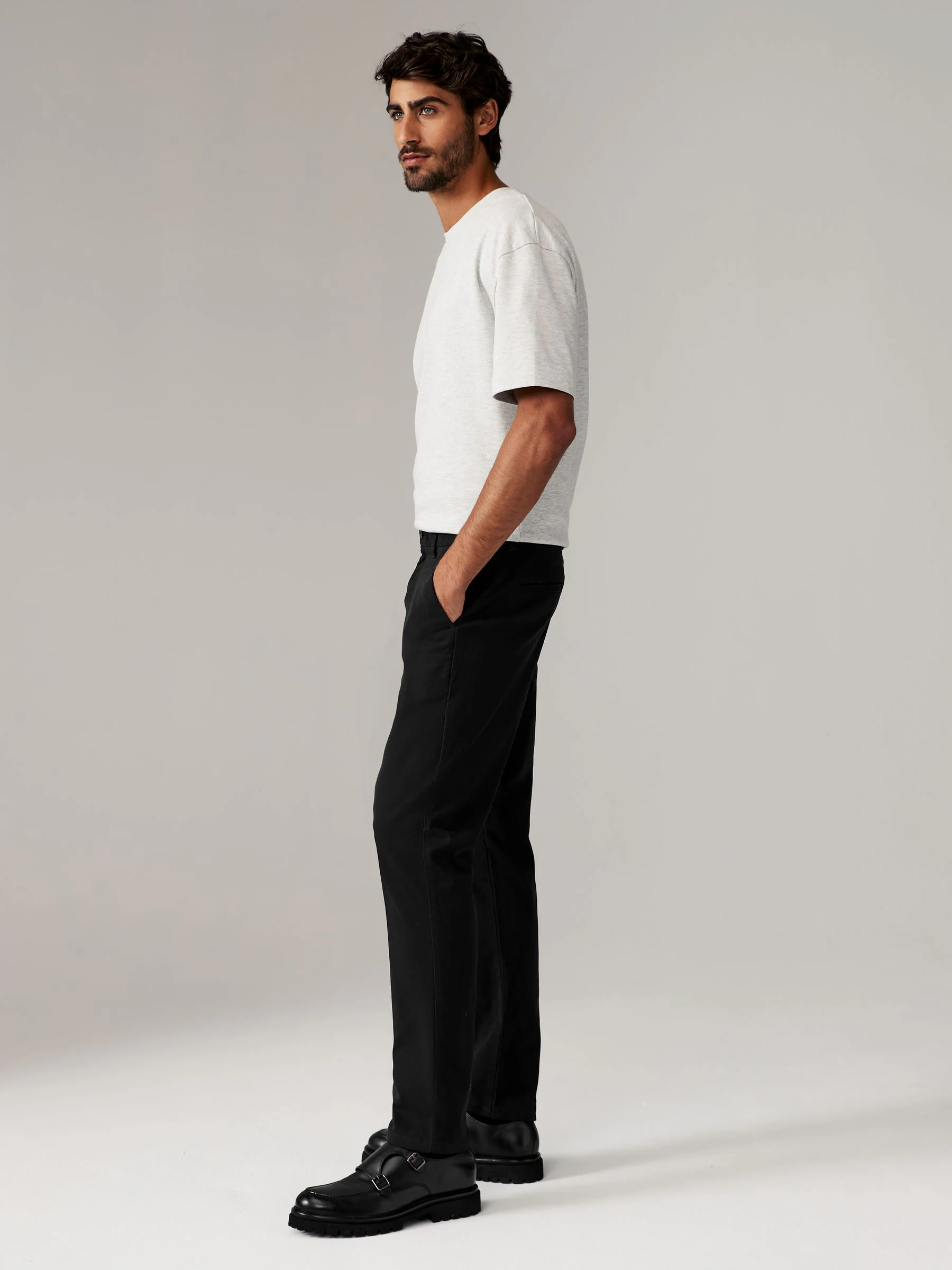Zwart - Slim Fit - Stretch chino's verpakking van 2