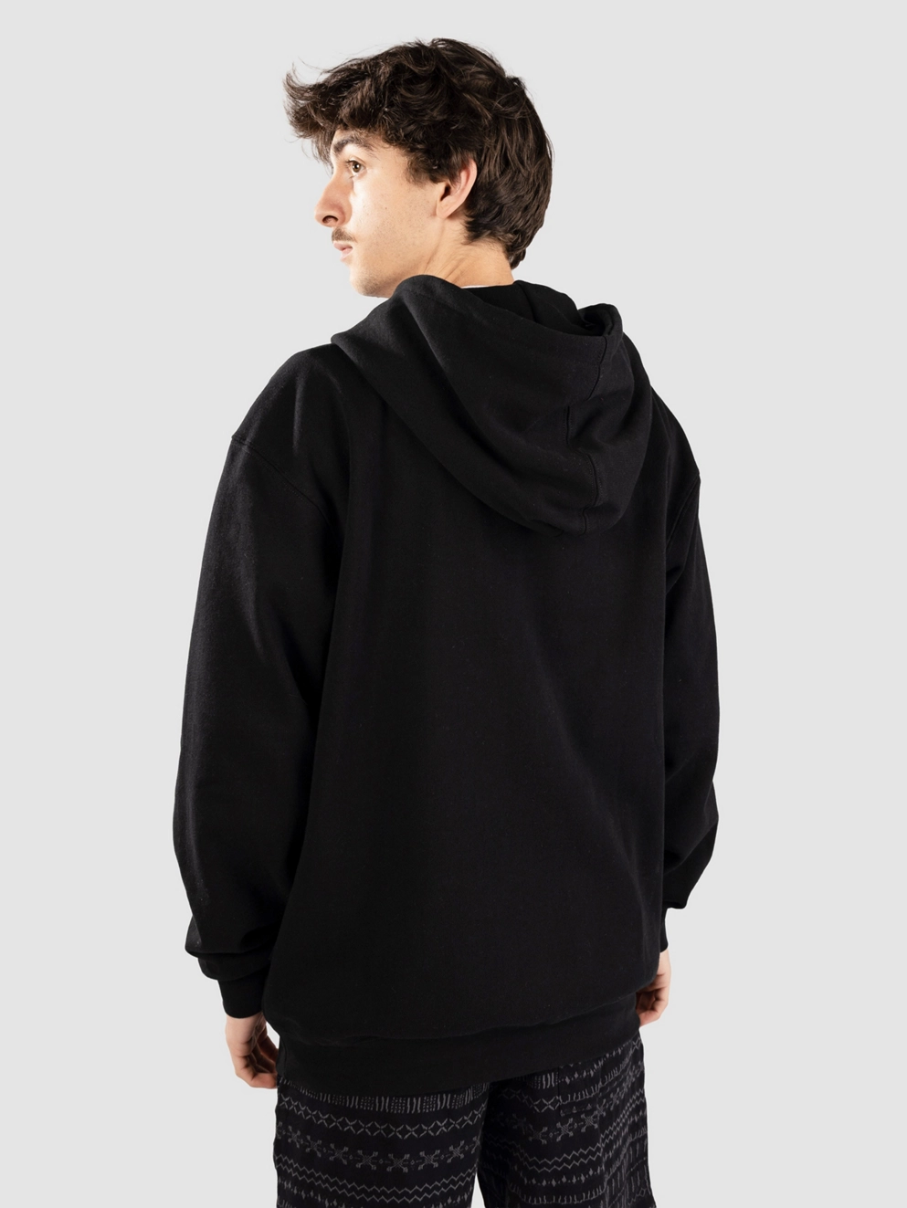 Spitfire Flames Script Zip Hoodie black