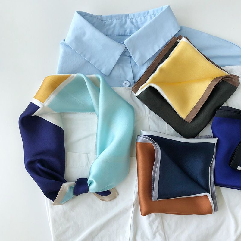Frior - Colour Block Satijnen Sjaal