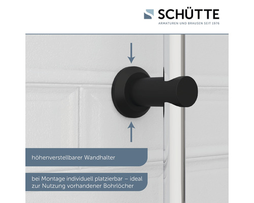 Douchekolom inclusief omstelling Schütte Matao Rain zwart