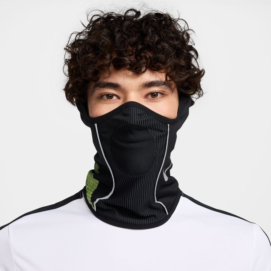Nike Cache-Cou Academy Snood Winter Warrior - Noir/Jaune Fluo/Argenté