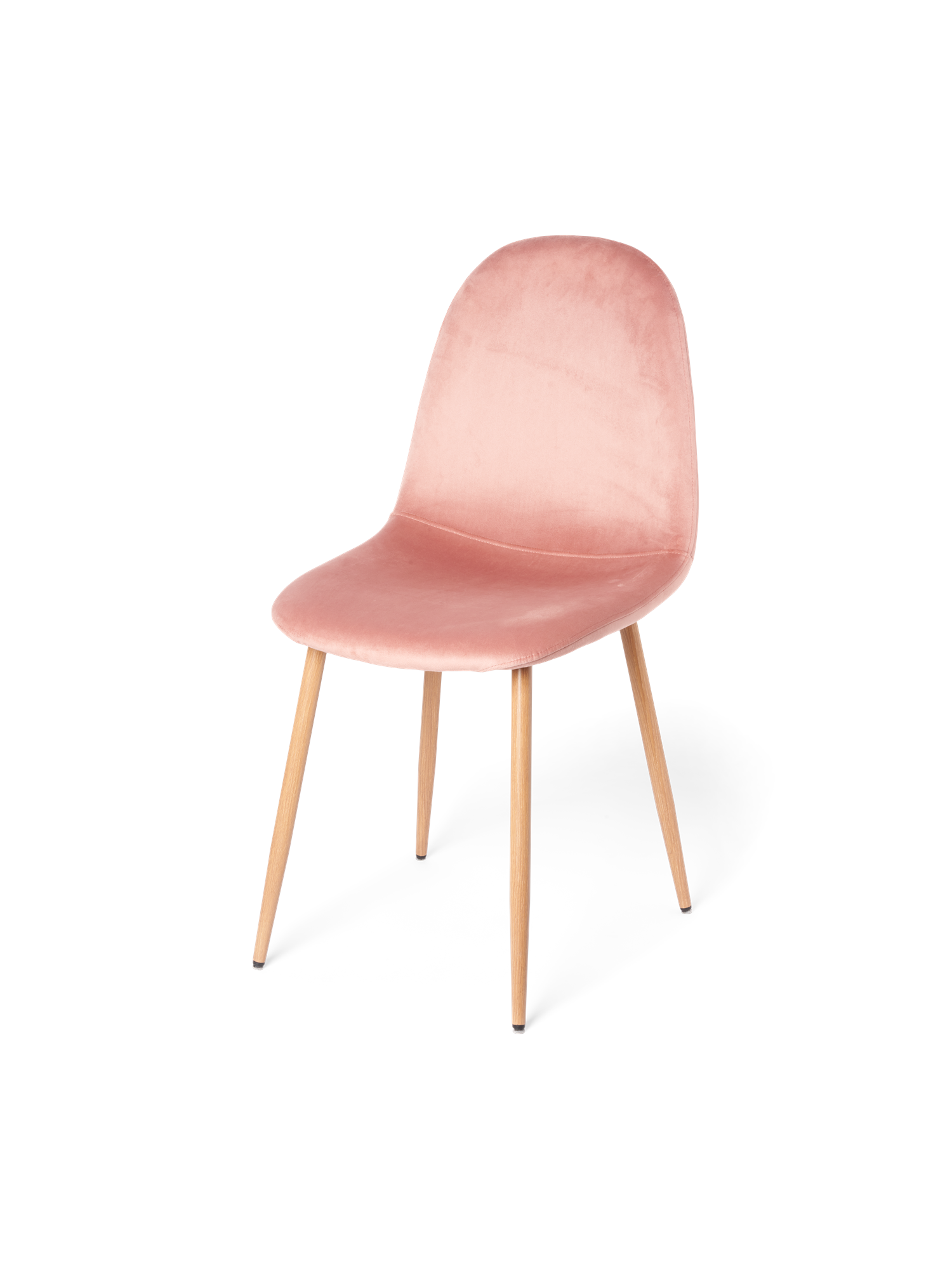 Stol i velour | Polyester/jern/poppeltræ/skum. 40,5 x 44,5 x 89 cm. | Dark Rose