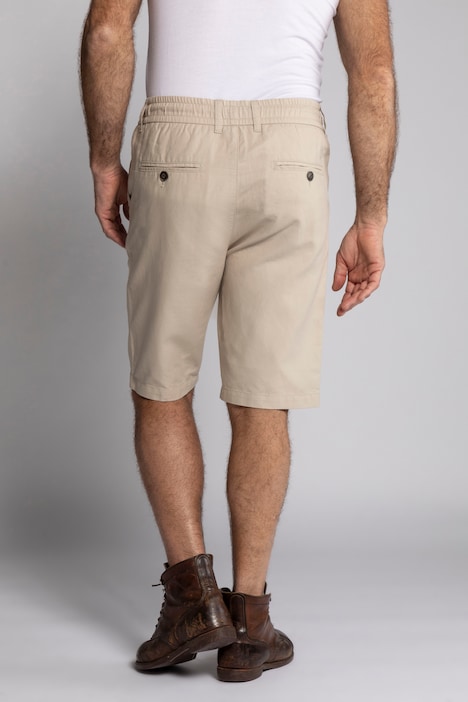 Bermuda, Leinenmix, Elastikbund, Basic Fit