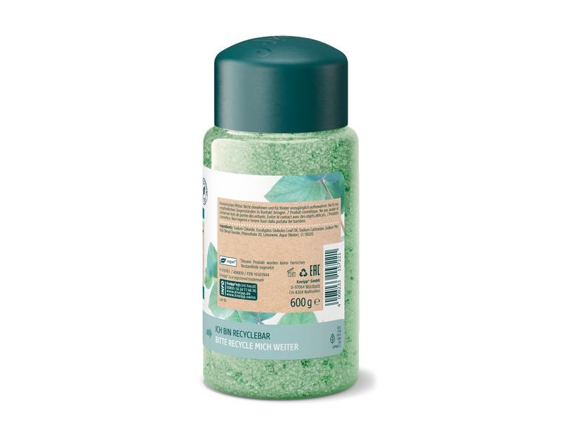 Kneipp Badesalz Erkältungszeit 600 g Natürlicher Badezusatz mit ätherischem Eukalyptusöl