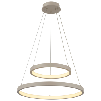 KARWEI hanglamp June 3-step dim beige 38W Ø55cm