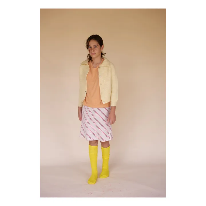 Longlivethequeen Cardigan Col | Jaune pâle