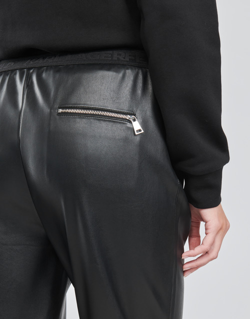 Karl Lagerfeld - FAUXLEATHERJOGGERS Negro