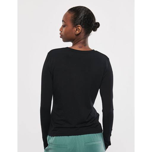 mbyM Christina-M Langærmet T-shirt, Sort, XL