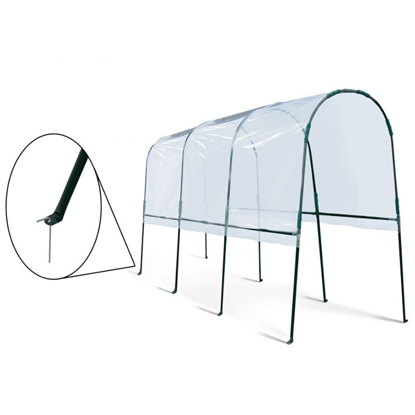 Pratik Garden Serre tomate 4m V2 vert/transparent - 400x120x170  cm