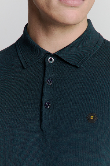 NO-EXCESS blauwe heren polo