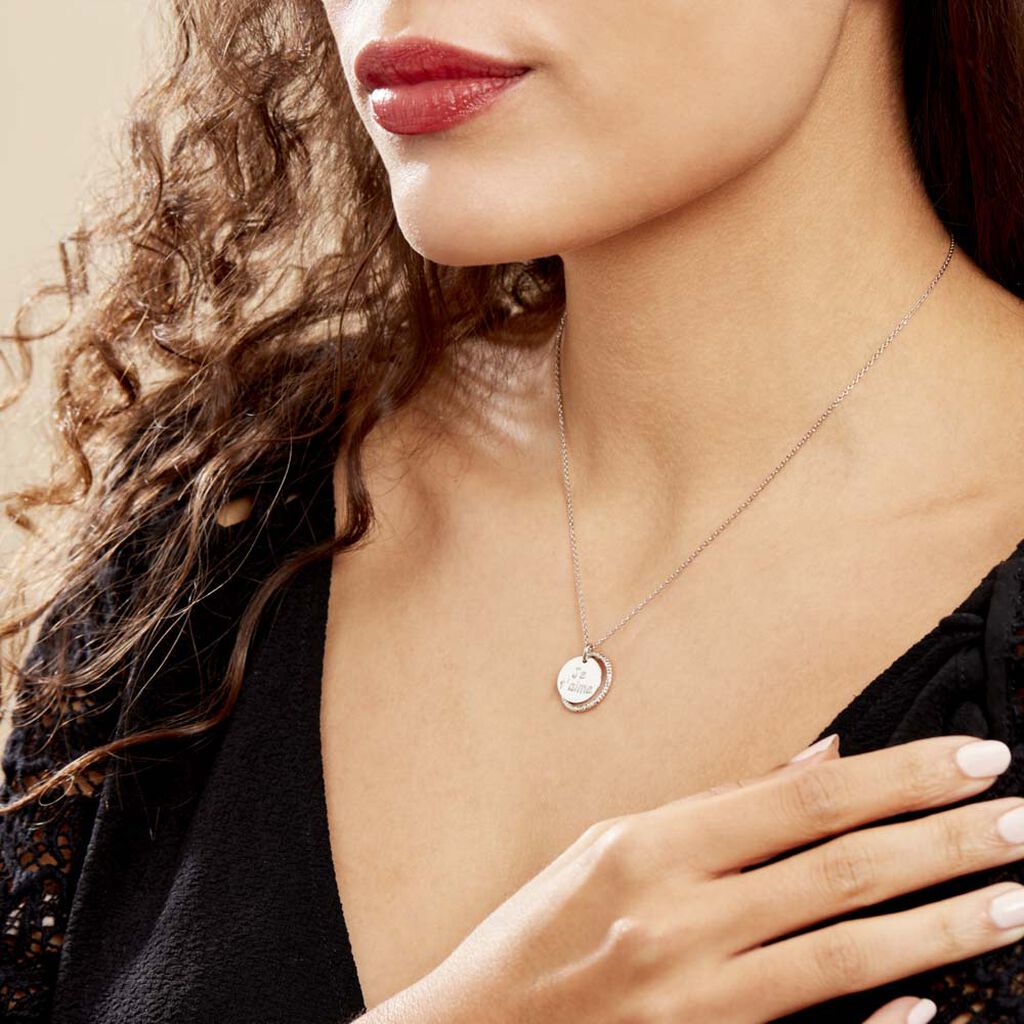 Collier Argent Blanc Vaodez