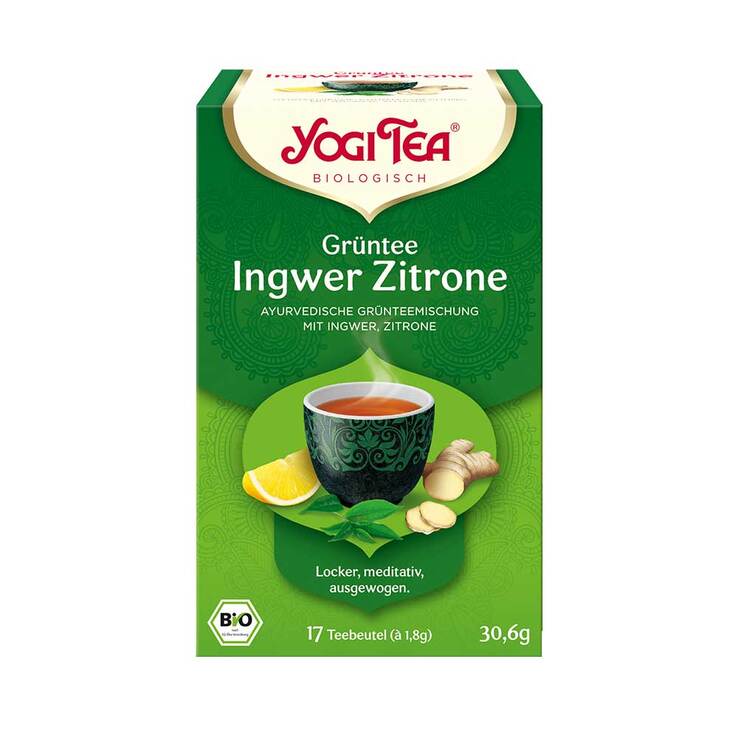 Yogi Tea Grüntee Ingwer Zitrone Bio, 17X1.8 g
