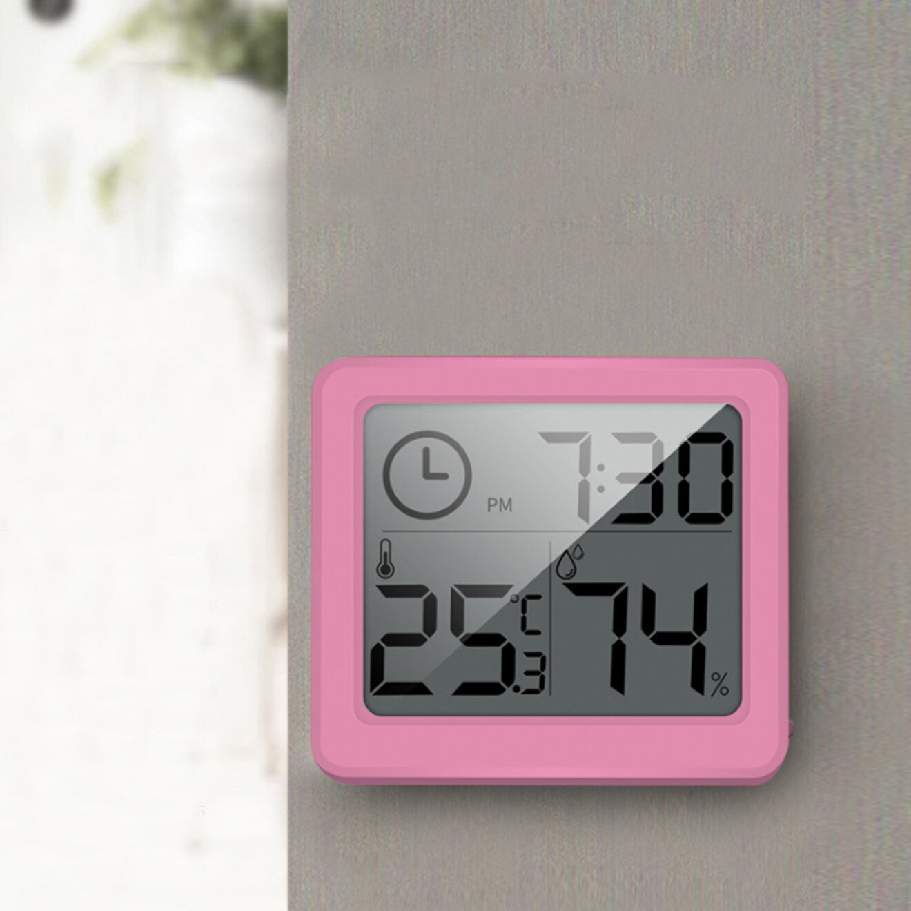 Onamaste Thermomètre numérique éléctronique rose