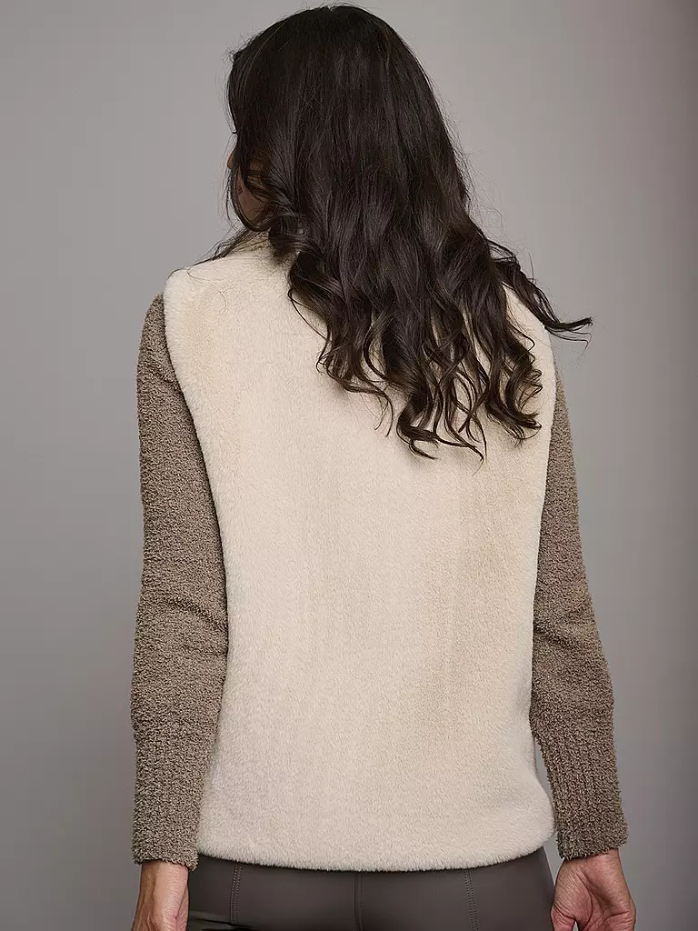 RINO&PELLE Gilet in Pelzoptik LISON creme