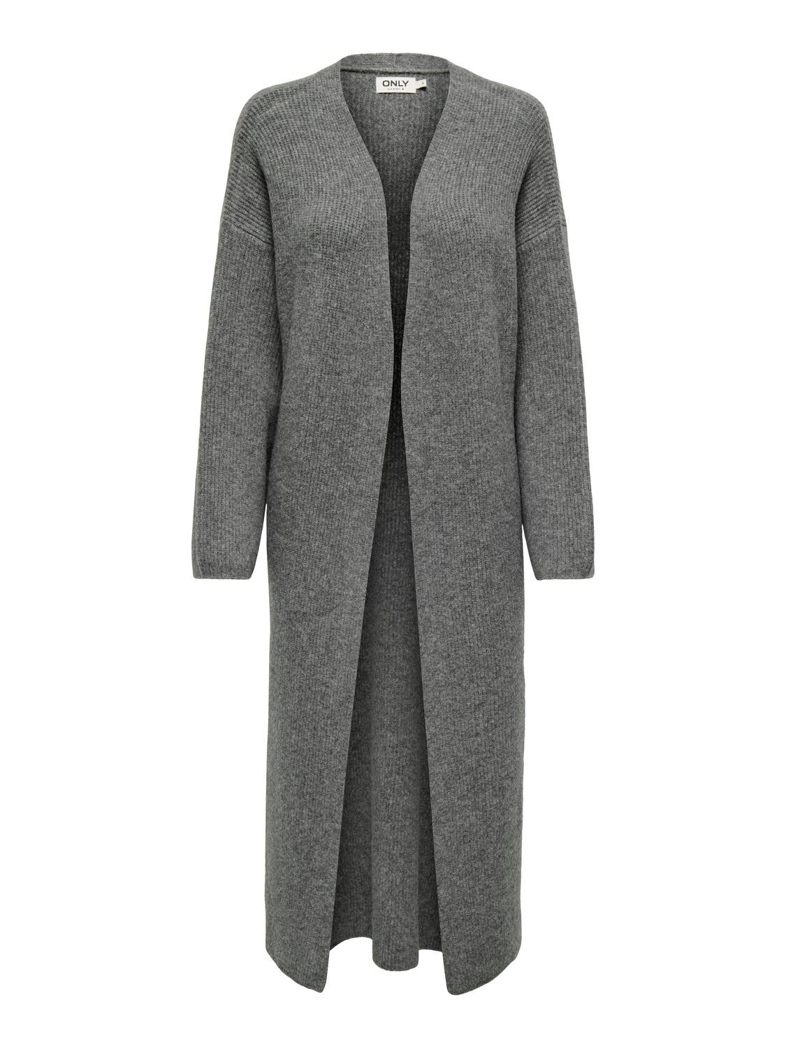 ONLALPHA Strickjacke Medium Grey Melange