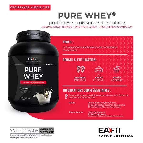 Eafit Pure Whey Double Chocolat 750g