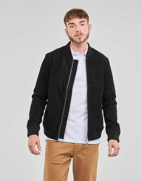 Selected - SLHARCHIVE BOMBER SUEDE - Noir