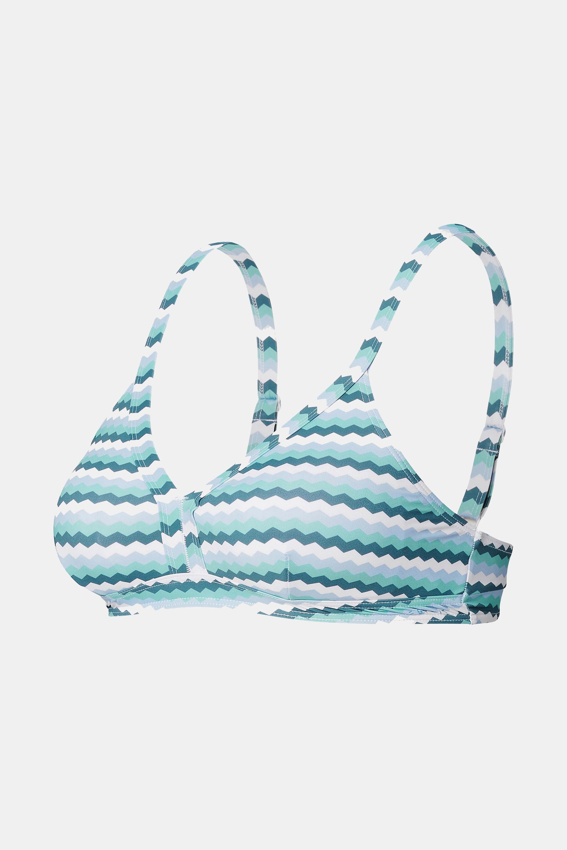 Haut de bikini rembourré à imprimé zigzag