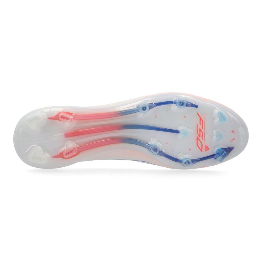 adidas F50 Elite Mid FG Advancement - Blanc/Rouge/Bleu Femme