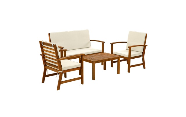 Cocon Loungeset »Lausanne, 4 Sitzplätze« Holzart: Akazie (Vietnam)