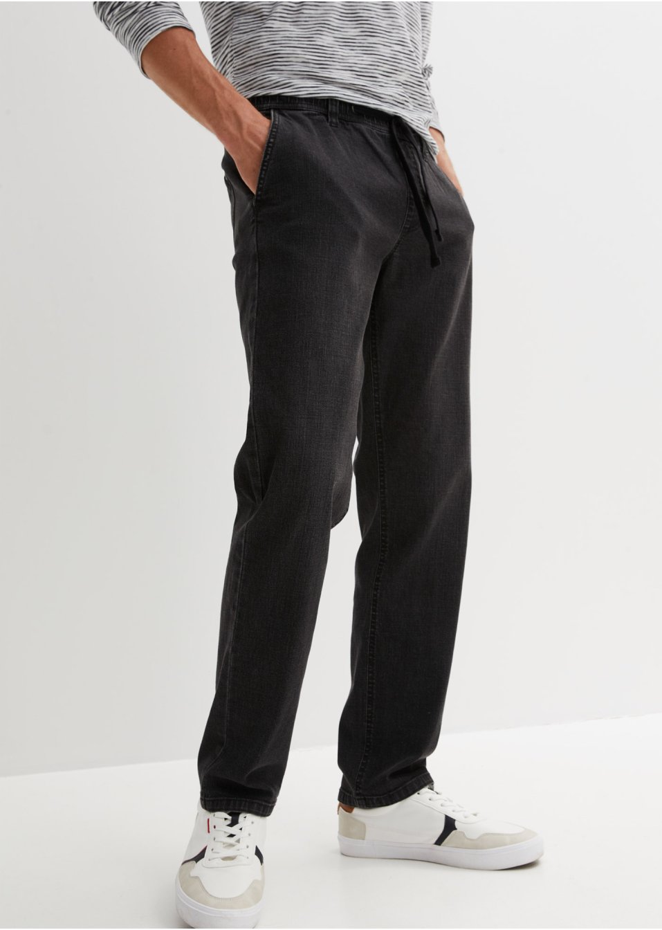 Jean taille extensible Regular Fit coupe confort, Straight
