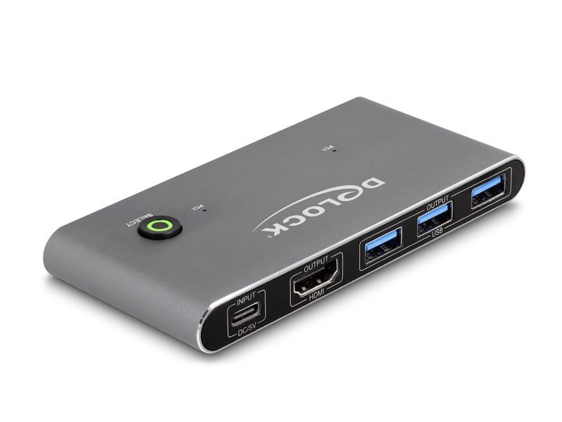 Delock KVM Switch HDMI 8K 60 Hz mit USB 5 Gbps Delock HDMI KVM Switch 8K 60 Hz mit USB 5 Gbps