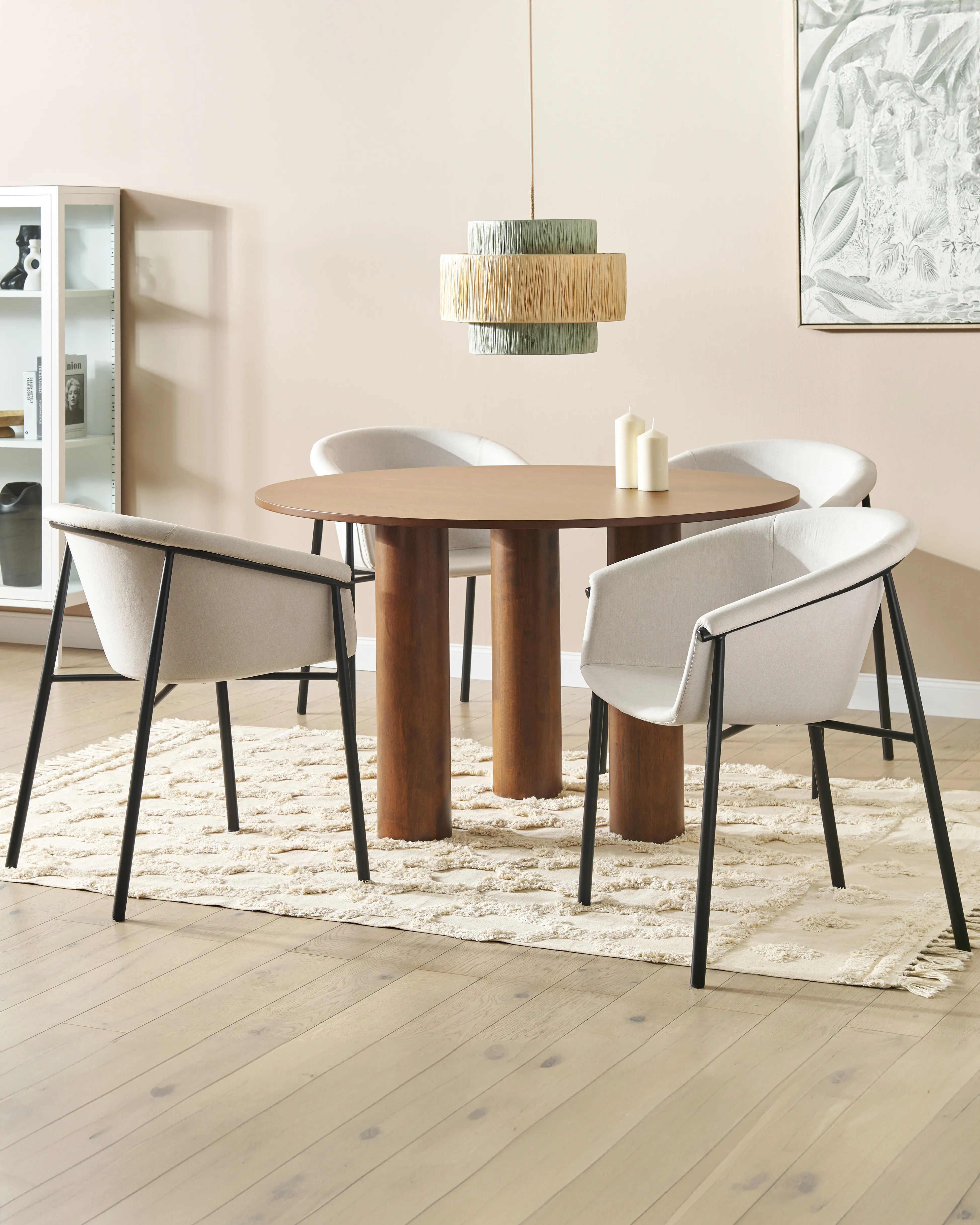 Set van 2 eetkamerstoelen AMES Lichtbeige